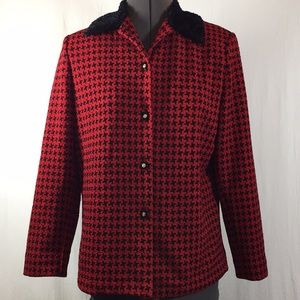 Miss Alliage Long Sleeve Jacket w  Faux Fur Collar